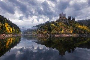 France, Castle, Lake