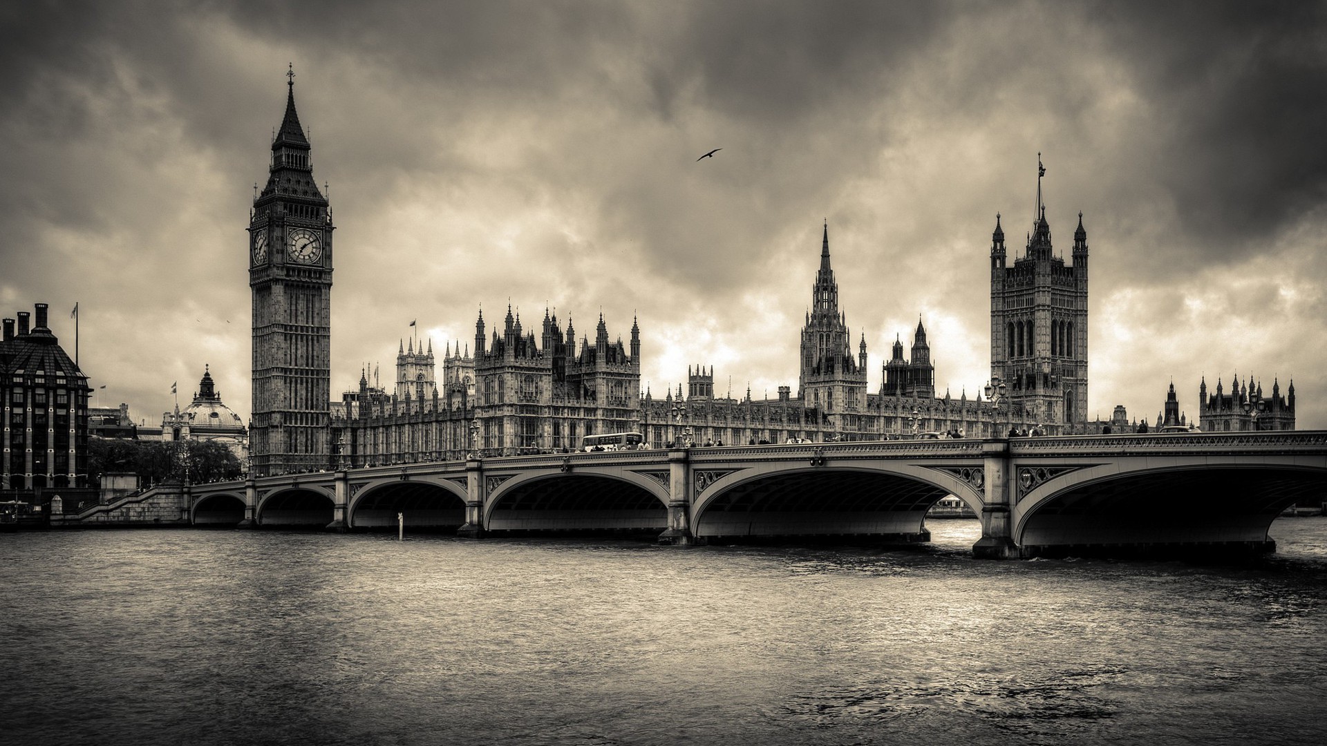 London, Big Ben, River Thames Wallpaper