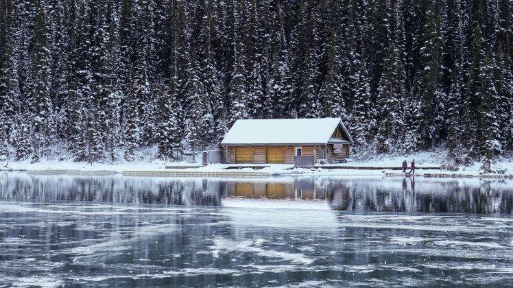 house, Winter, Snow, Nature, Water, Ice HD Wallpaper Desktop Background