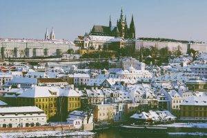 snow, Winter, Nature, White, Prague