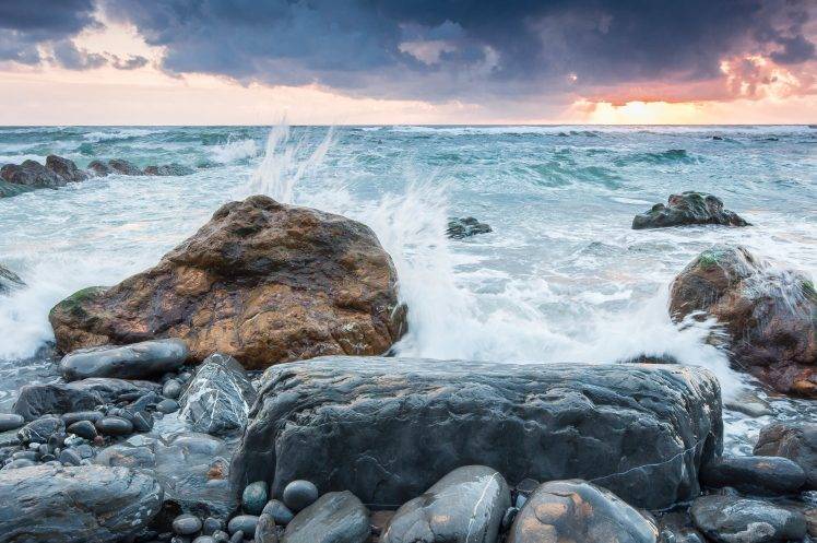 sea, Rock, Nature HD Wallpaper Desktop Background