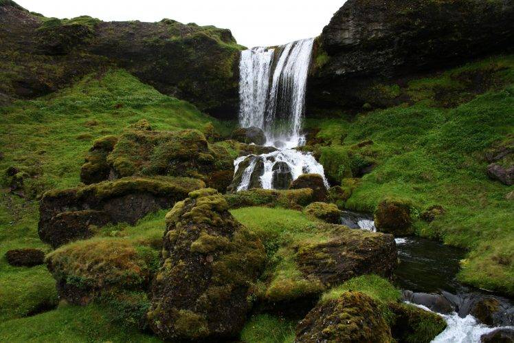 nature, Iceland, Waterfall HD Wallpaper Desktop Background