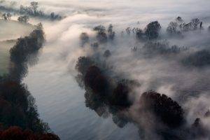 photography, River, Mist