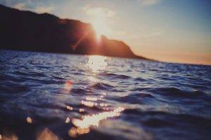 nature, Sea, Waves, Water, Blurred, Sunset