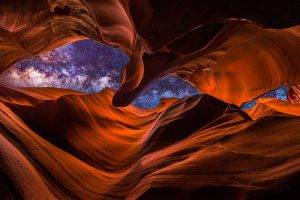 canyon, Milky Way, Nature