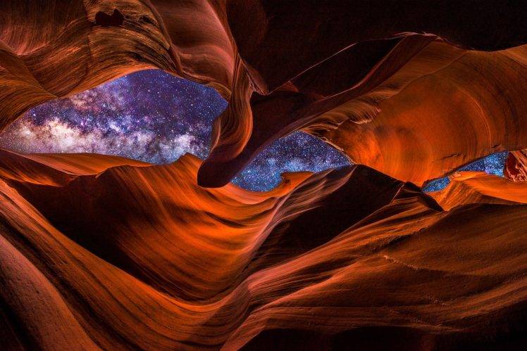 canyon, Milky Way, Nature HD Wallpaper Desktop Background