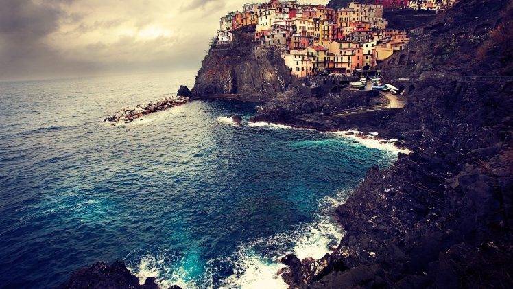nature, Water, Cinque Terre, Manarola HD Wallpaper Desktop Background