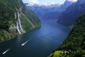 nature, Mountain, River, Norway