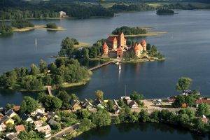 Lithuania, Castle, Lake, Trakai