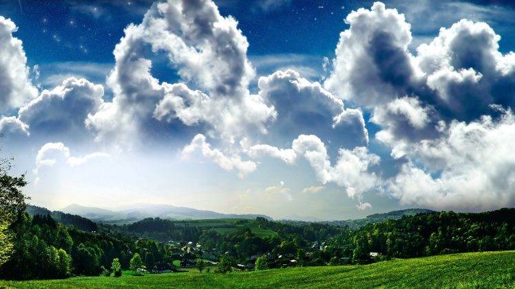 nature, Clouds, Grass, Sky HD Wallpaper Desktop Background