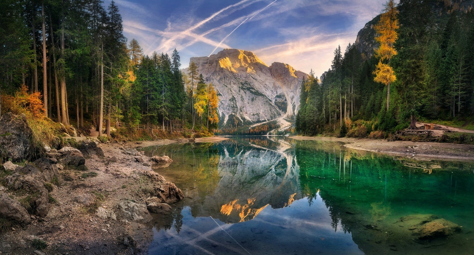 lake, Sunset, Italy, Summer, Forest, Mountain, Water, Reflection Wallpaper