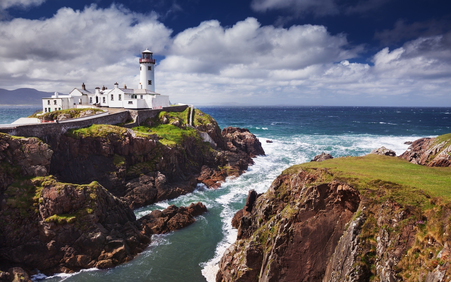 sea, Lighthouse, Nature Wallpaper