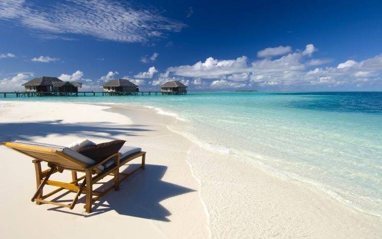 Maldives, Beach, Sea, Nature HD Wallpaper Desktop Background