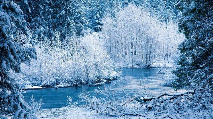 nature, River, Winter HD Wallpaper Desktop Background