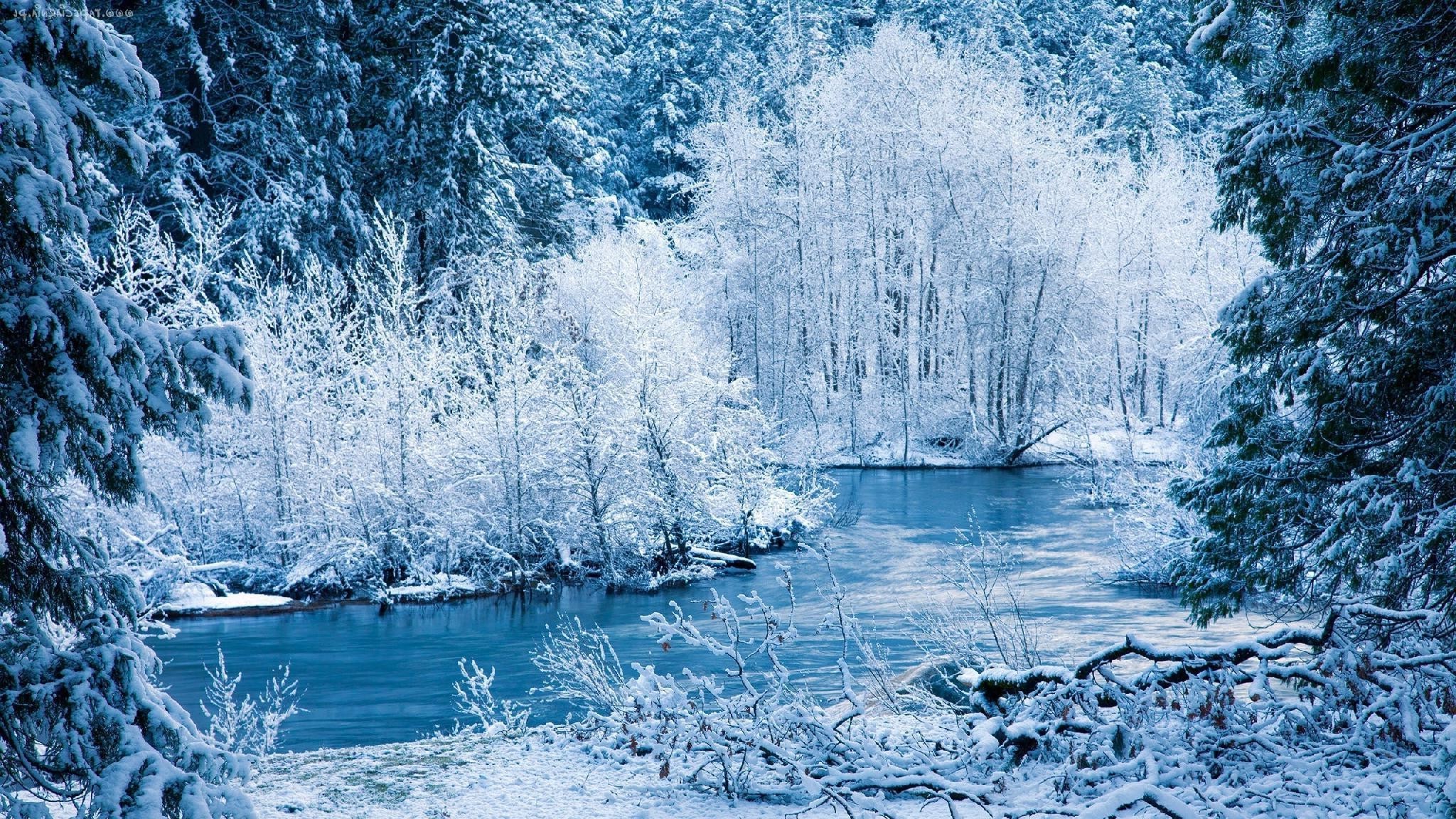 nature, River, Winter Wallpaper