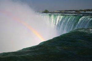 nature, Waterfall, Rainbows
