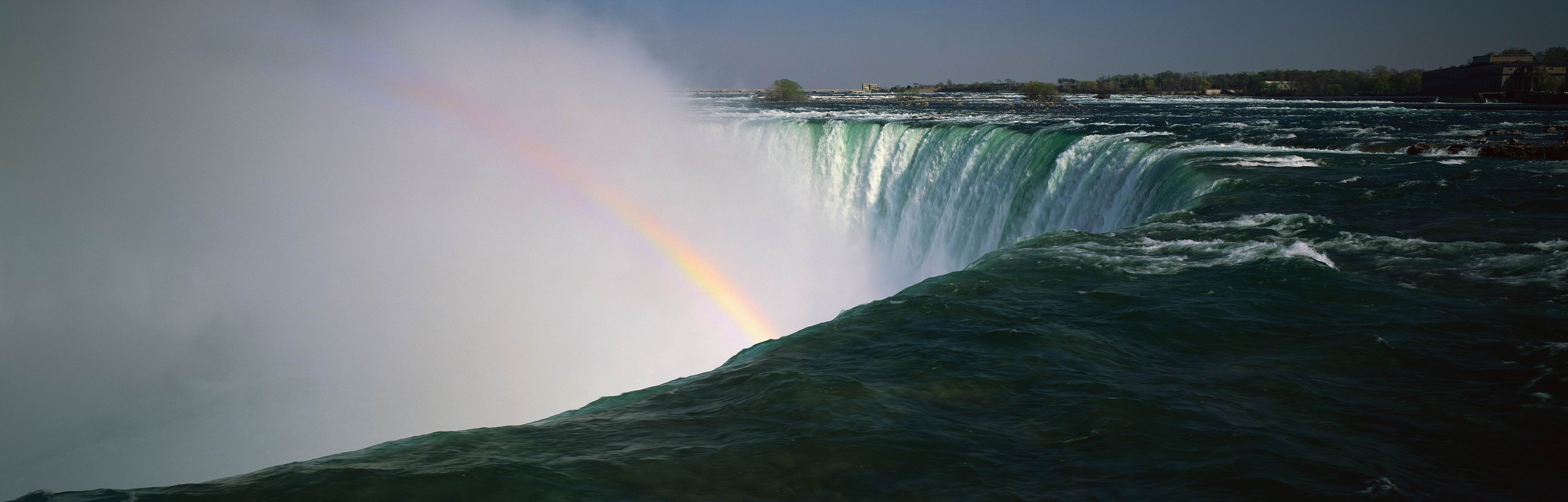 nature, Waterfall, Rainbows Wallpaper