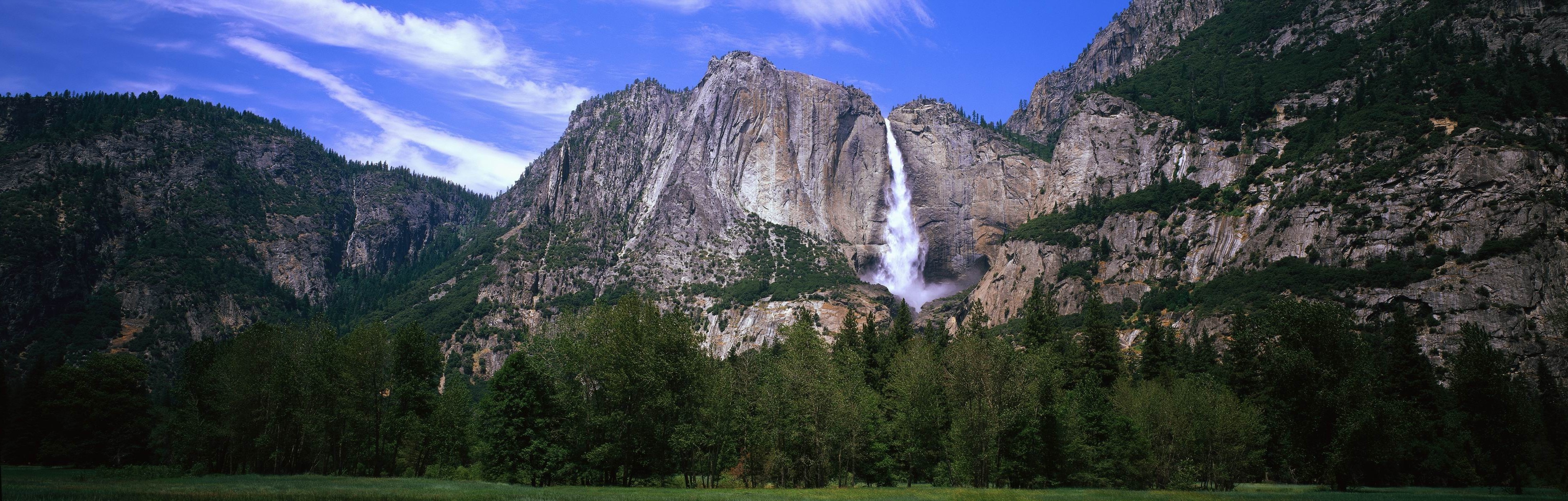 nature, Waterfall, Trees Wallpaper