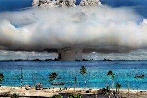 bombs, Nuclear, Hawaii, Nature, Water, Trees