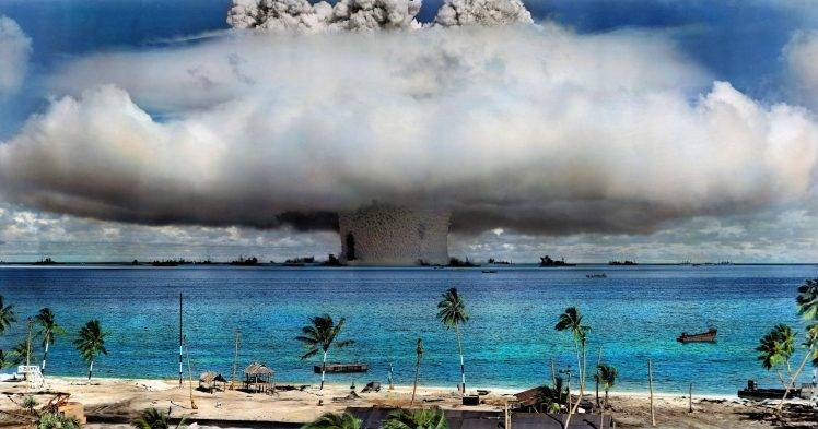 bombs, Nuclear, Hawaii, Nature, Water, Trees HD Wallpaper Desktop Background