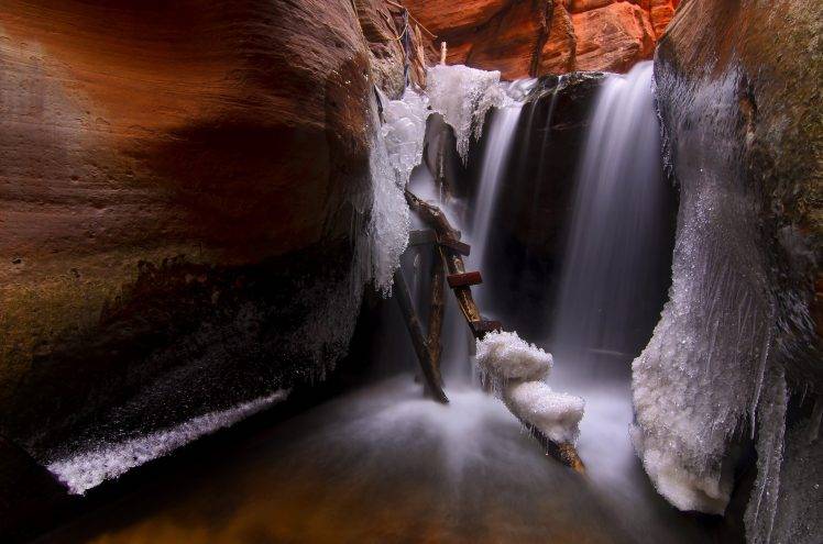 cave, Ice, Water, Rock, Nature HD Wallpaper Desktop Background