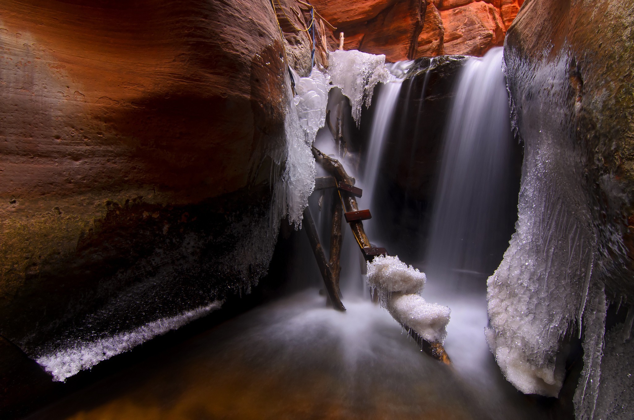 cave, Ice, Water, Rock, Nature Wallpaper