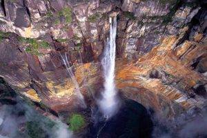 Angel Falls, Venezuela, Waterfall, Mountain, Cliff, Nature, Mist