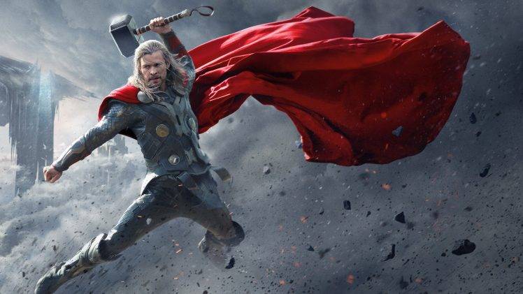Thor, Chris Hemsworth, Mjolnir HD Wallpaper Desktop Background