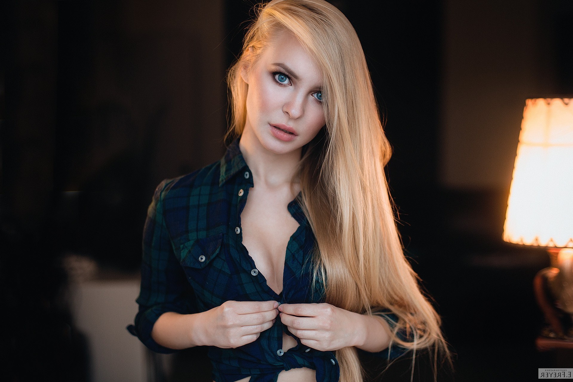 women, Victoria Pichkurova, Blonde, Portrait, Face Wallpaper