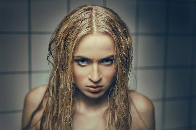 blonde, Women, Model, Face HD Wallpaper Desktop Background