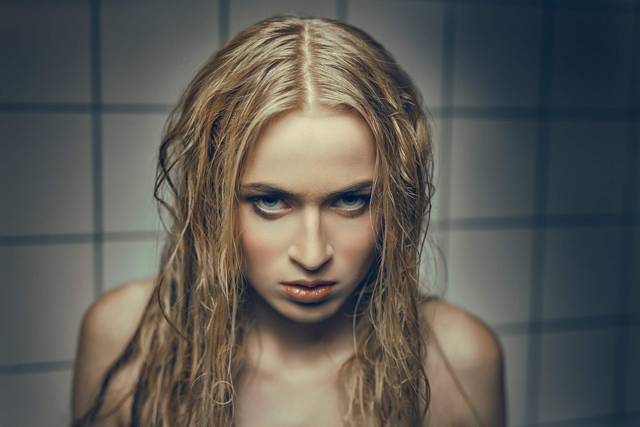 blonde, Women, Model, Face Wallpaper