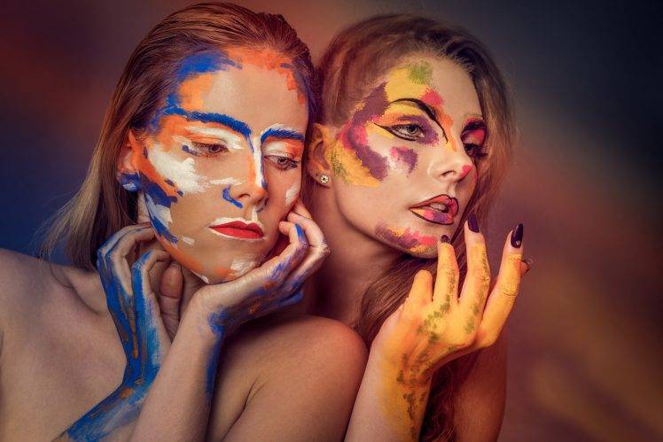 body Paint, Face, Women, Model HD Wallpaper Desktop Background