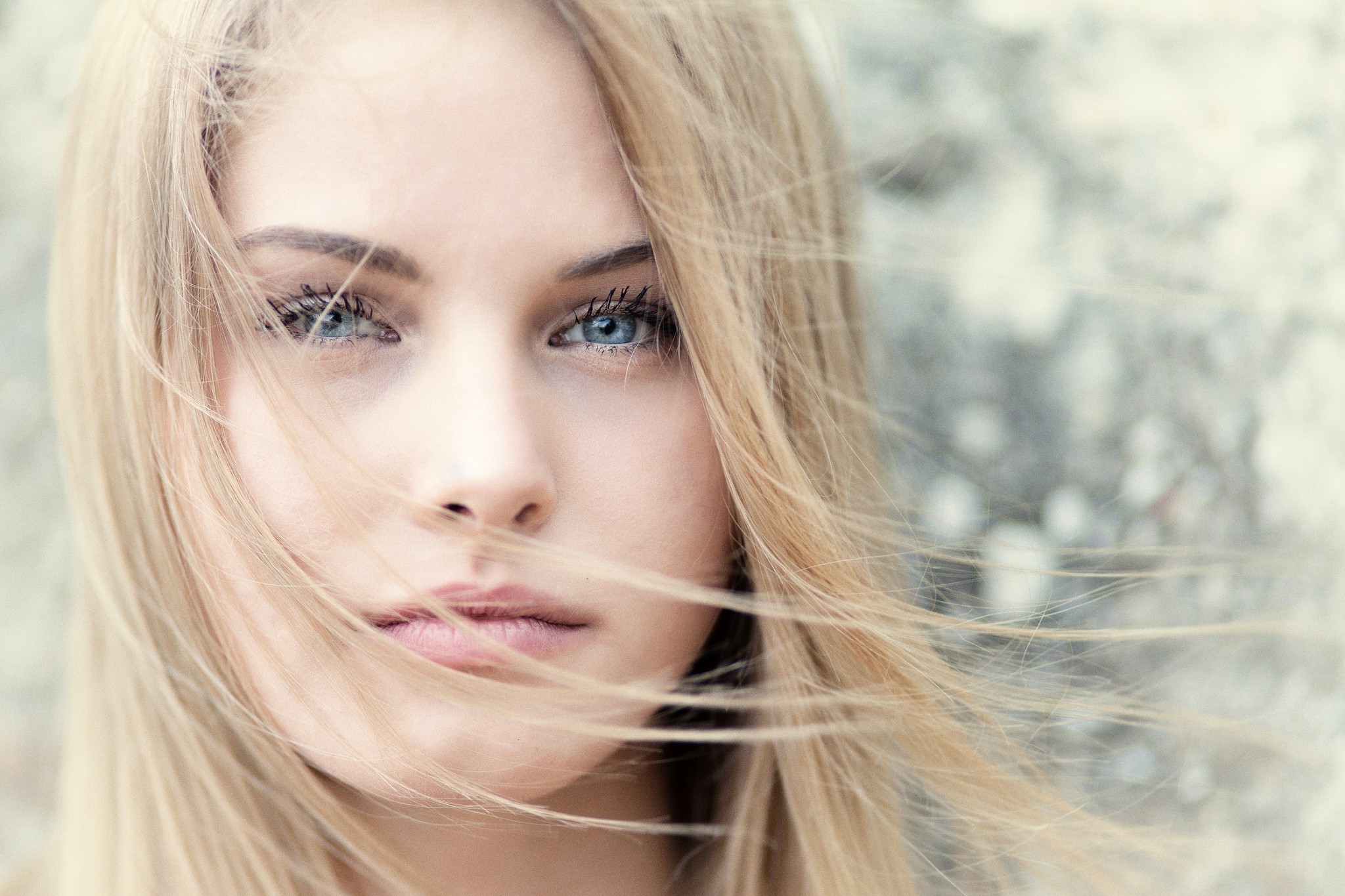 women, Hair, Face, Blonde, Blue, Eyes Wallpapers HD ...