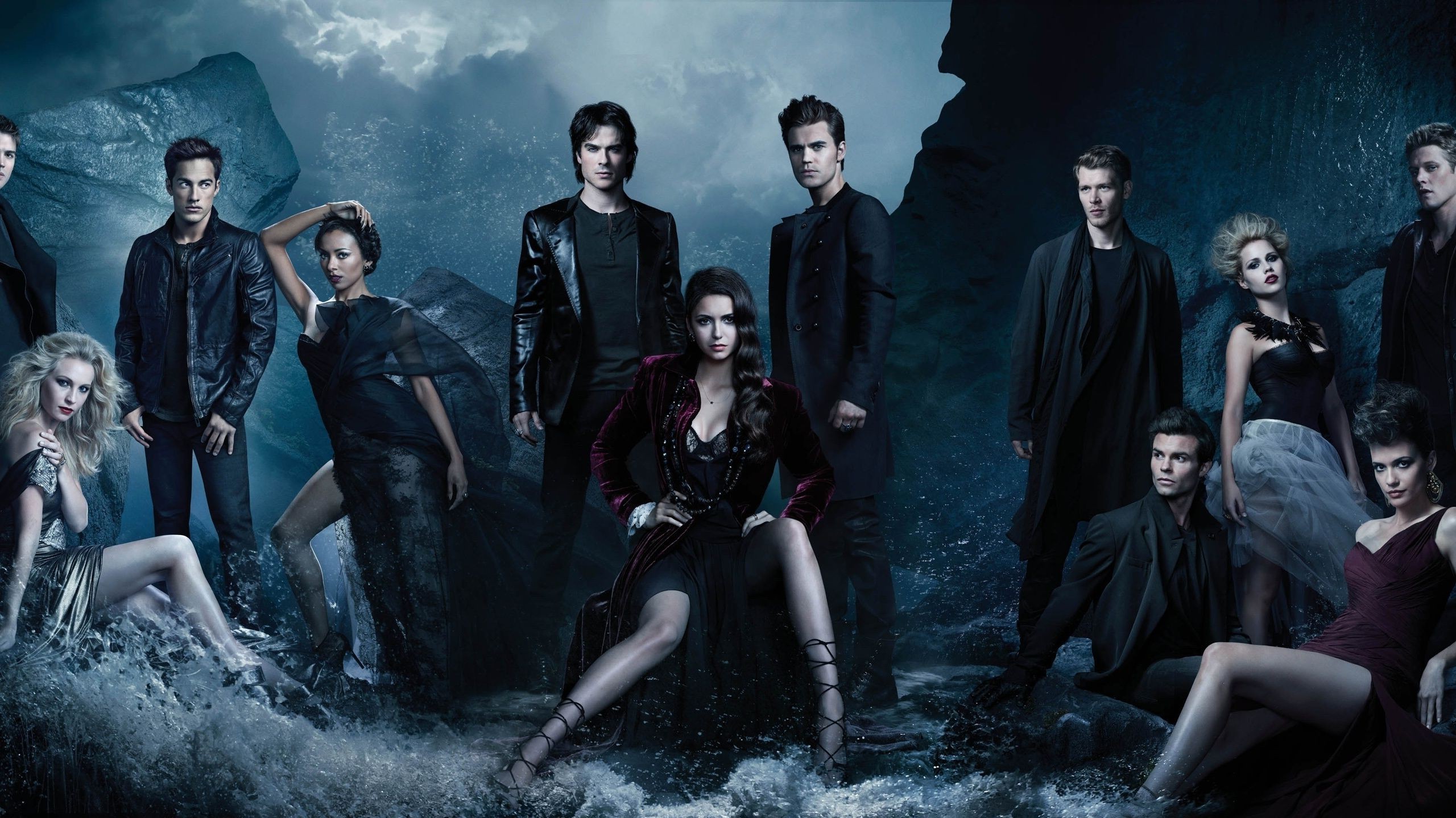 The Vampire Diaries, Elena Gilbert, Paul Wesley, Ian Somerhalder, Stefan Salvatore, Damon Salvatore, Nina Dobrev Wallpaper