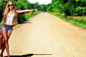 women, Hitchhikers