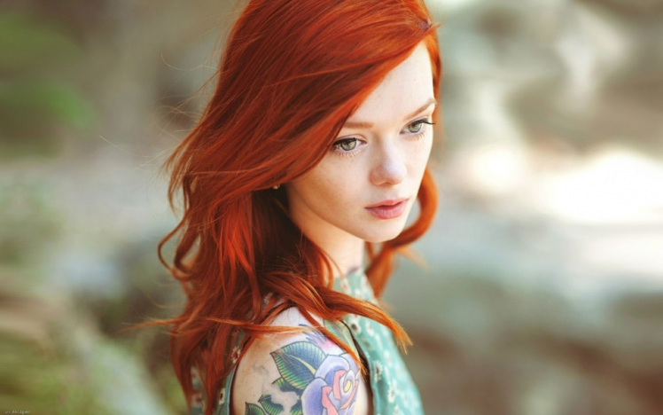 redhead, Green Eyes, Suicide Girls, Women HD Wallpaper Desktop Background