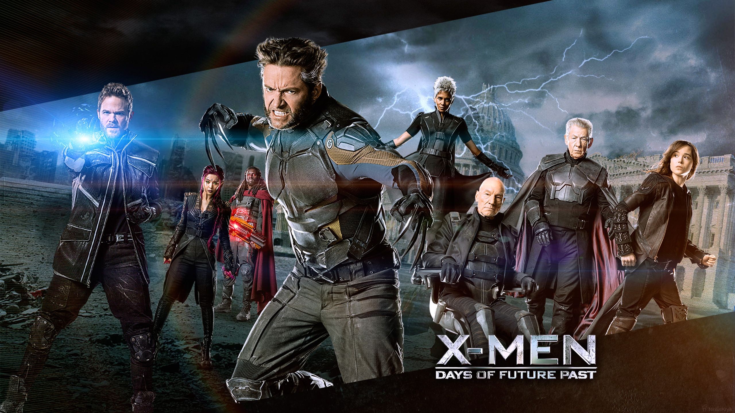 X Men, X Men: Days Of Future Past, Wolverine, Magneto, Charles Xavier, Beast (character), Ian McKellen, Movies, Mystique, Patrick Stewart, Kitty Pride, Storm (character), Hugh Jackman Wallpaper