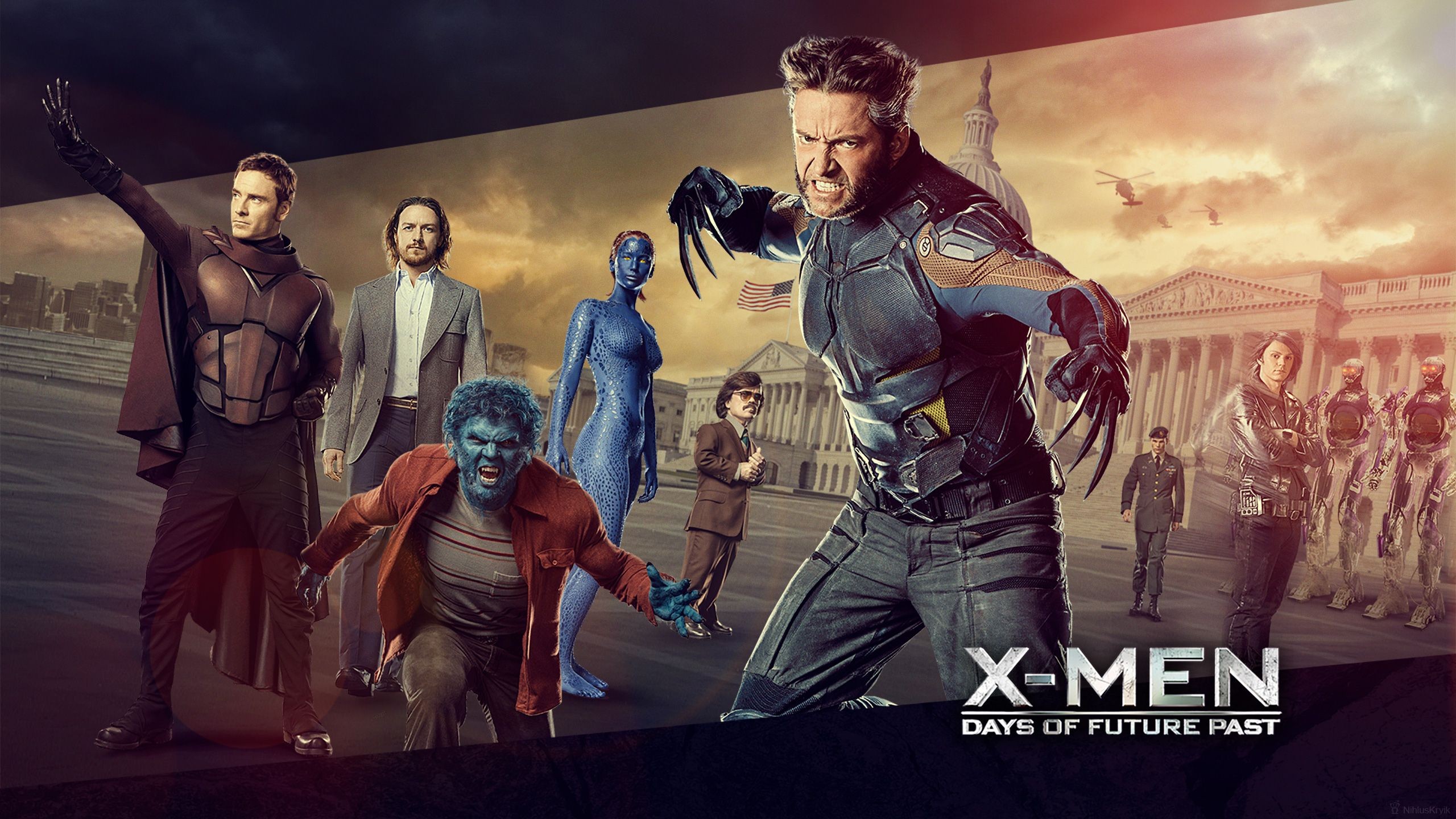 X Men, X Men: Days Of Future Past, Wolverine, Magneto, Charles Xavier, Beast (character), Movies, Mystique, Michael Fassbender, James McAvoy, Peter Dinklage, Hugh Jackman, Jennifer Lawrence Wallpaper