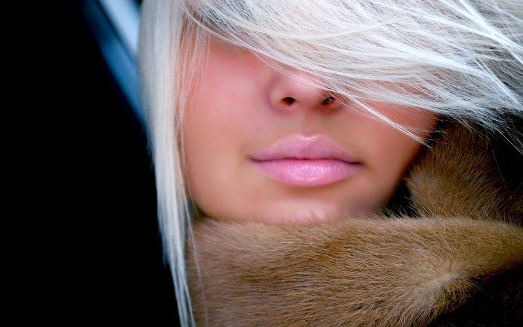 mouths, White Hair, Women, Platinum Blonde HD Wallpaper Desktop Background