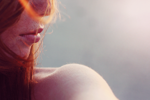 mouths, Lips, Sunlight, Women, Redhead, Freckles, Face, Bare Shoulders