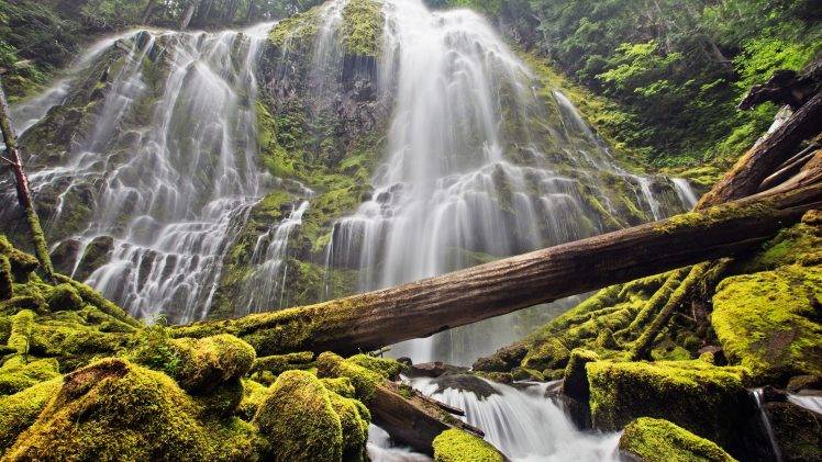 nature, Waterfall, Long Exposure HD Wallpaper Desktop Background