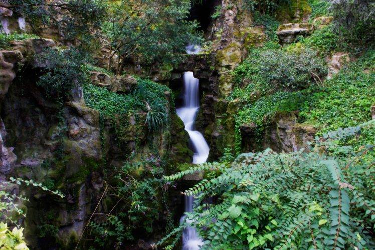 waterfall, Nature, Green HD Wallpaper Desktop Background