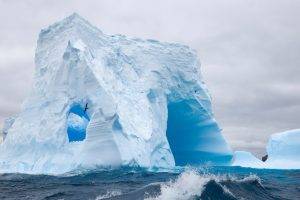 iceberg, Sea, Nature