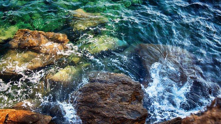 rock, Nature, Water Wallpapers HD / Desktop and Mobile Backgrounds