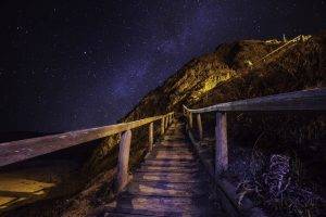 nature, Star Trails, Night