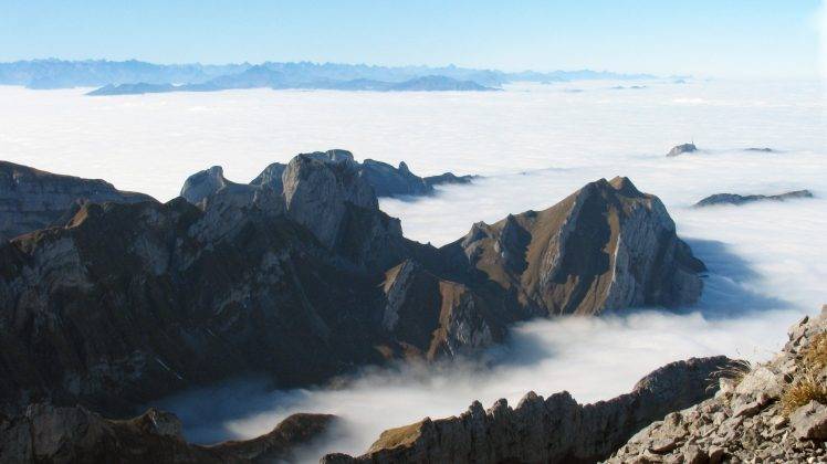 Switzerland, Mountain, Clouds, Nature HD Wallpaper Desktop Background