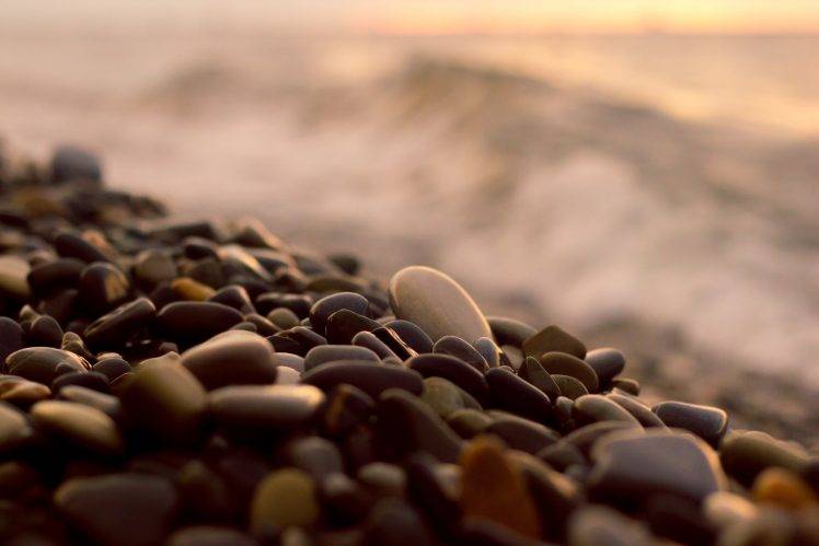 beach, Stones, Depth Of Field, Macro, Nature HD Wallpaper Desktop Background