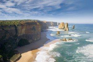 nature, Great Ocean Road, Australia, Coast, Beach, Cliff