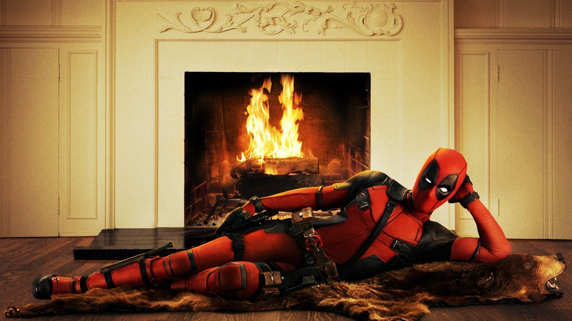 Deadpool, Ryan Reynolds, Movies, Fireplace Wallpapers HD / Desktop and