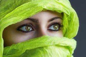 green Eyes, Green, Veils, Women